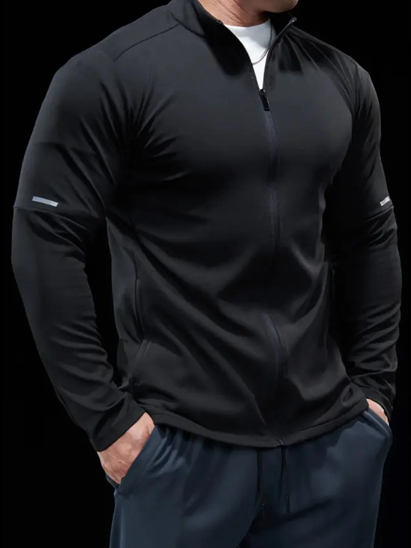 SmoothBlend Quick Dry Stand Collar Sports Fitness Jacket - Image 12