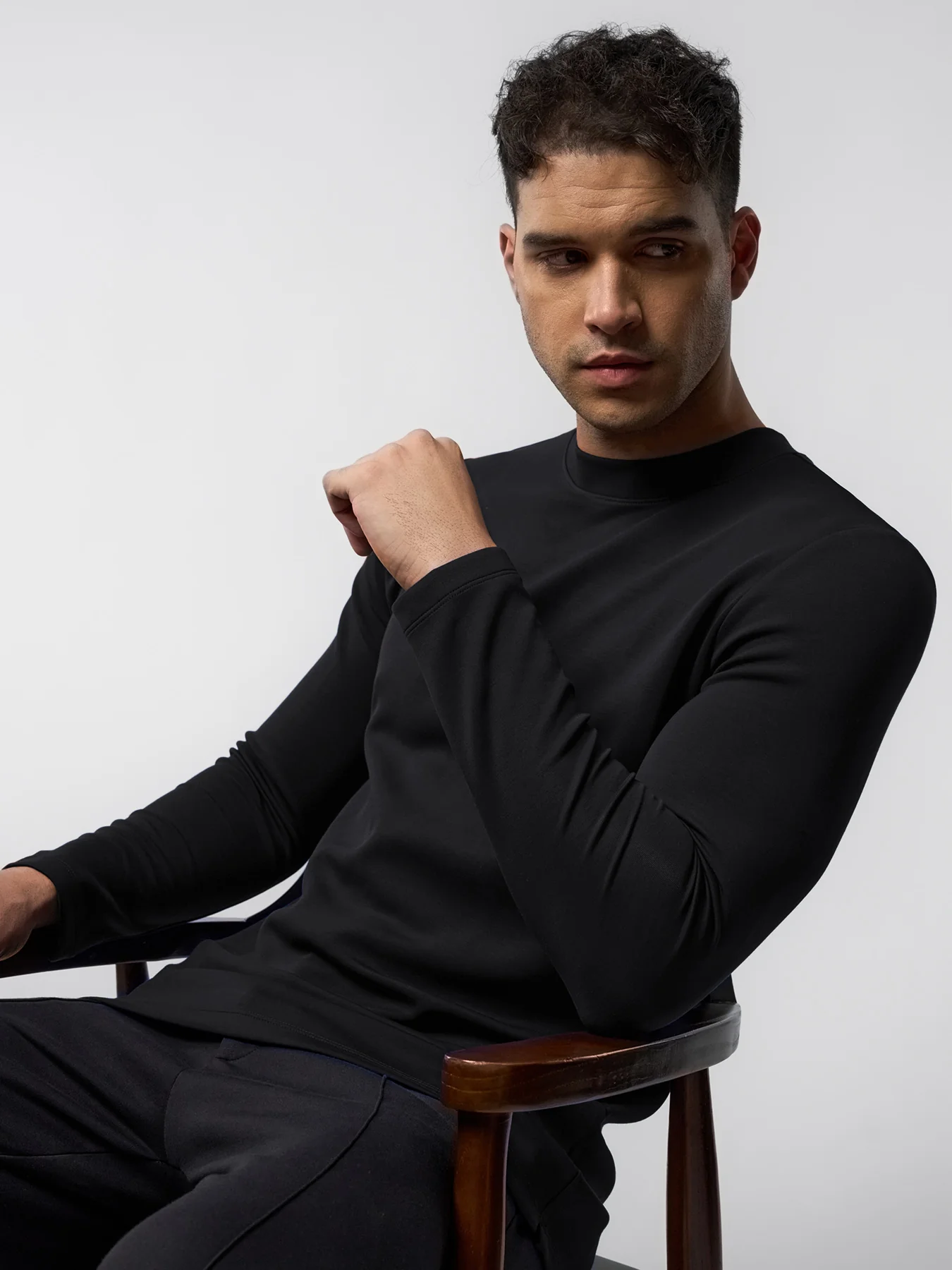 Modal Blend Long Sleeve Tee - Image 4