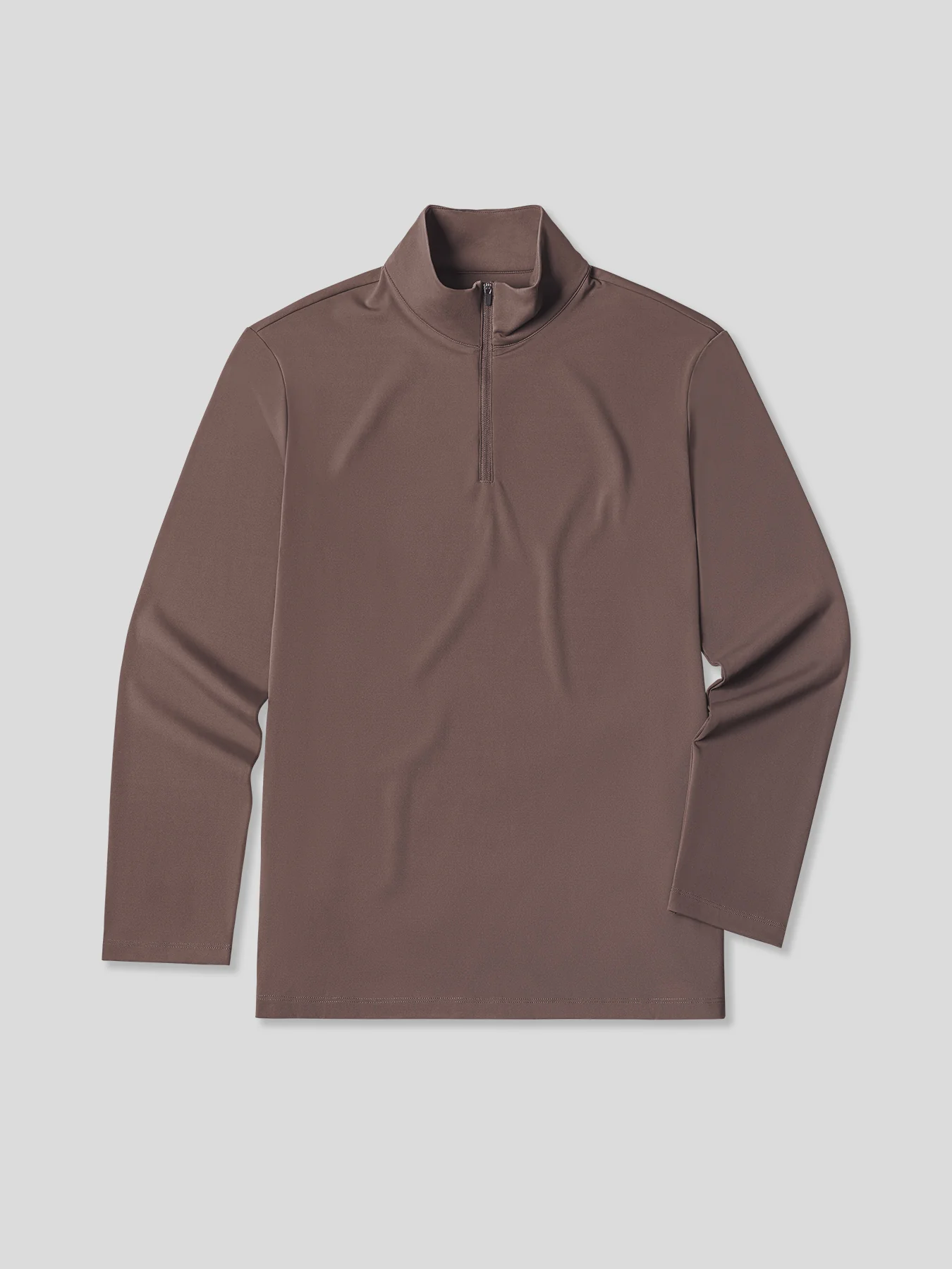 SmoothBlend Half Zip Mock Neck Tee: Zip Same Color - Image 35