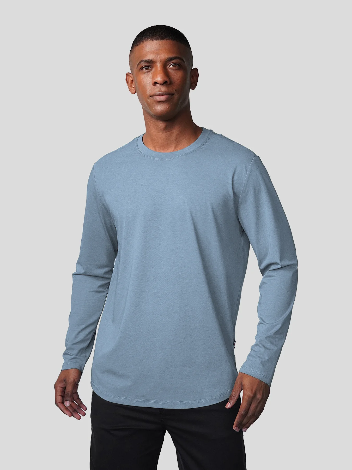 StaySmooth Long Sleeve Curve Hem Tee:Classic Fit - Image 73