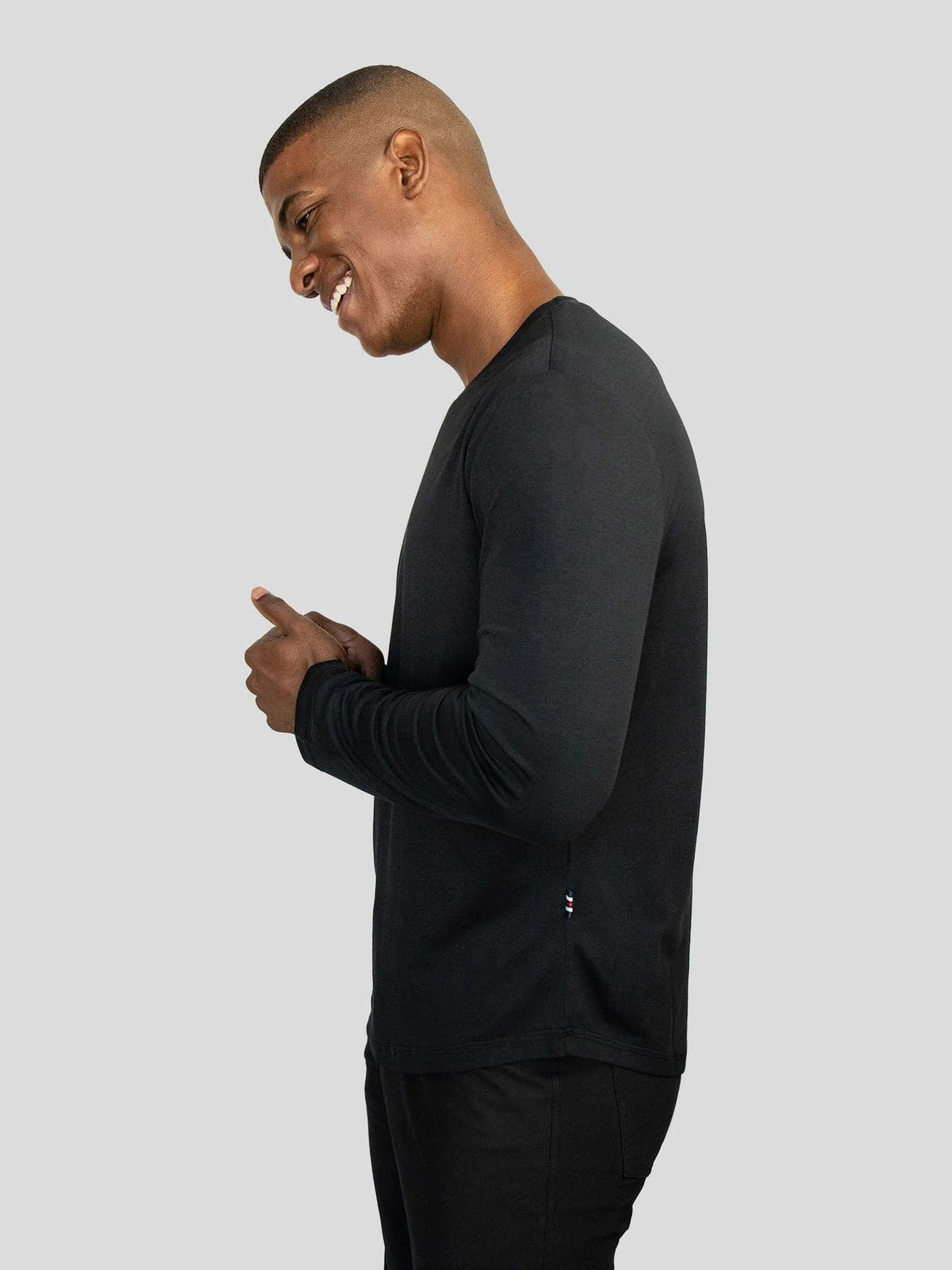 StaySmooth Long Sleeve Curve Hem Tee: Slim Fit - Image 13