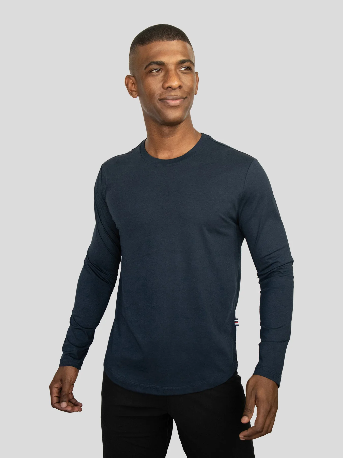 StaySmooth Long Sleeve Curve Hem Tee: Slim Fit - Image 18