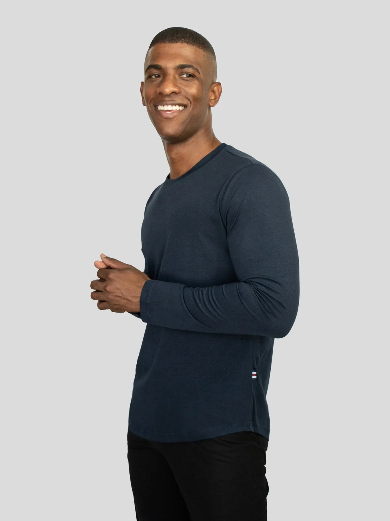 StaySmooth Long Sleeve Curve Hem Tee: Slim Fit - Image 19