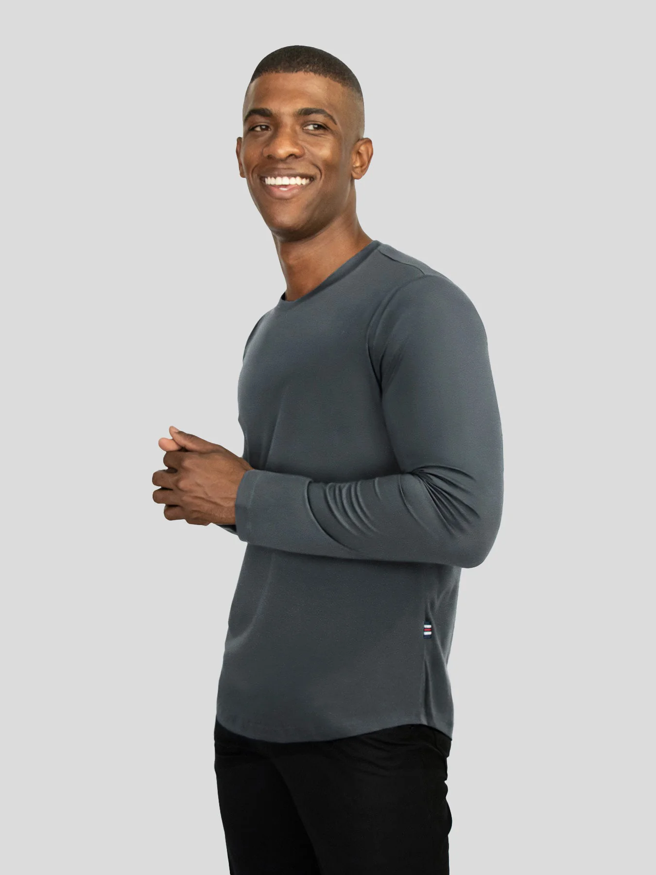 StaySmooth Long Sleeve Curve Hem Tee: Slim Fit - Image 27