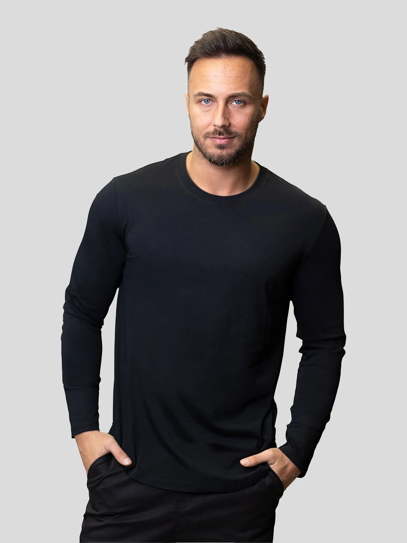 StaySmooth Long Sleeve Curve Hem Tee: Slim Fit - Image 4